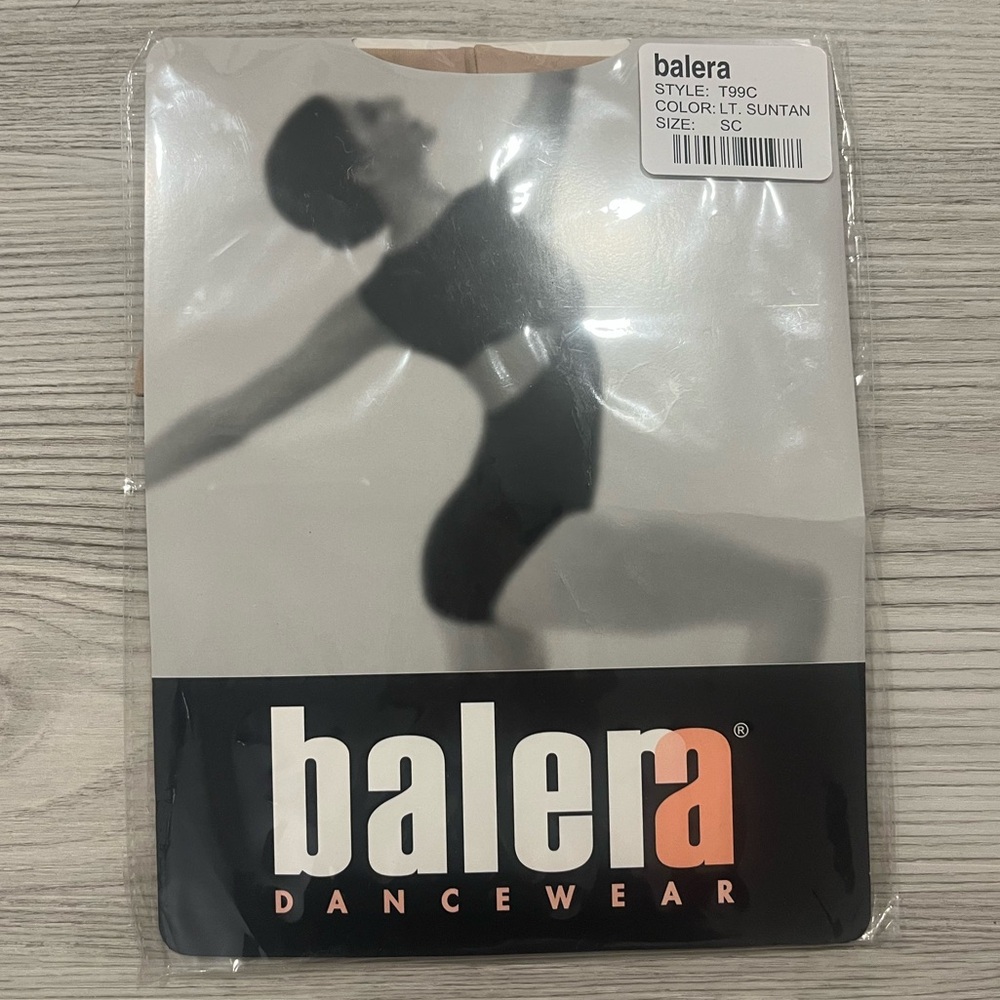 Unopened balera light suntan dance tights size SC